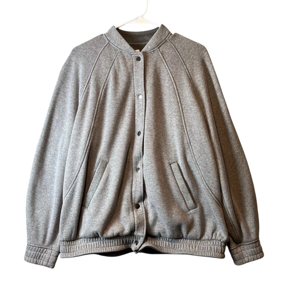 Lululemon Scuba Oversized Varsity Jacket Plush Gray size XS